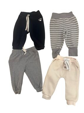 Old Navy Kids Jogger Bundle — Navy, Gray & Cream Size 6-12 Months